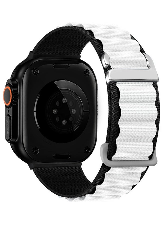 حزام حلقة الألبين لساعات آبل 49mm/45mm/44mm/42mm حزام رياضي من النايلون متوافق مع ساعات آبل سيريس Ultra2/Ultra/8/7/SE/6/5/4/3/2/1 حزام قابل للتعديل - Image 1